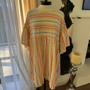 Free People Multicolor Striped Dress / Tunic - Size L